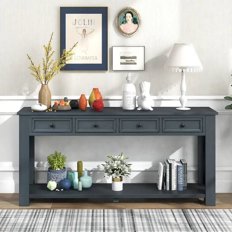 Sofa Table with Storage Drawers