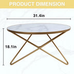 Round Coffee Table - 31.5D x 31.5W x 18H
