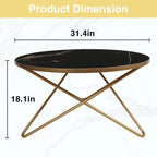 Round Coffee Table - 31.5D x 31.5W x 18H