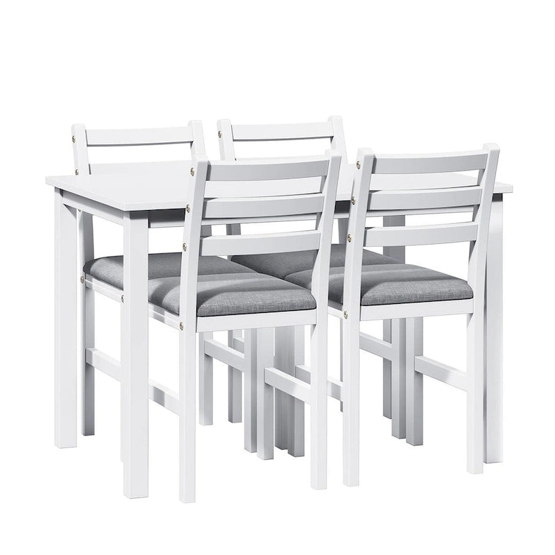 5 PCS Pub Sets Stylish Dining Table Set with 4 Upholstered Chairs