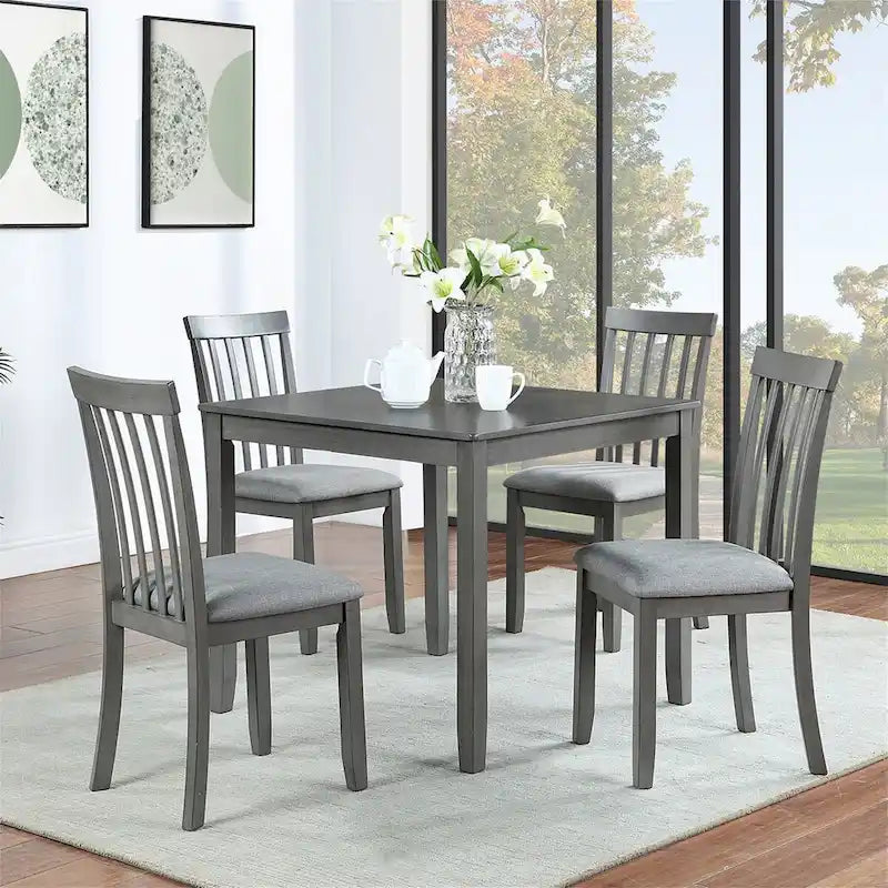 Wooden Dining Rectangular Table set for 4