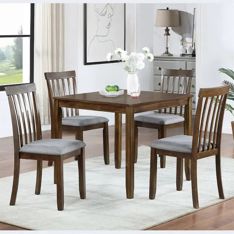 Wooden Dining Rectangular Table set for 4