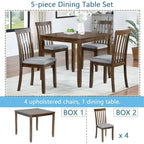 Wooden Dining Rectangular Table set for 4