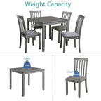 Wooden Dining Rectangular Table set for 4