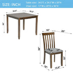 Wooden Dining Rectangular Table set for 4