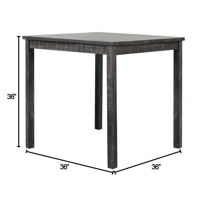 Best Master Furniture 5 Piece Square 36 x 36 Rustic Farmhouse Counter Height Set