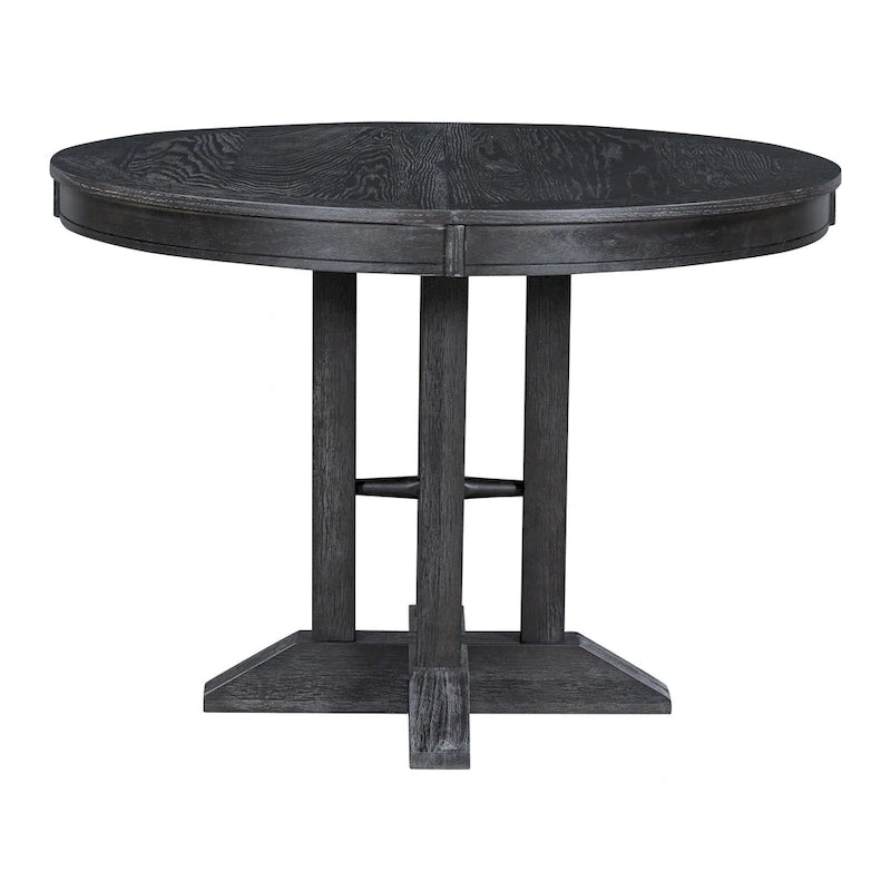 Farmhouse Dining Table Extendable Round Table for Kitchen, Dining Room