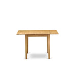 East West Furniture 3 Piece Dining Table Set- a Rectangle Kitchen Table and 2 Limelight Linen Fabric Upholstered Chairs, Oak