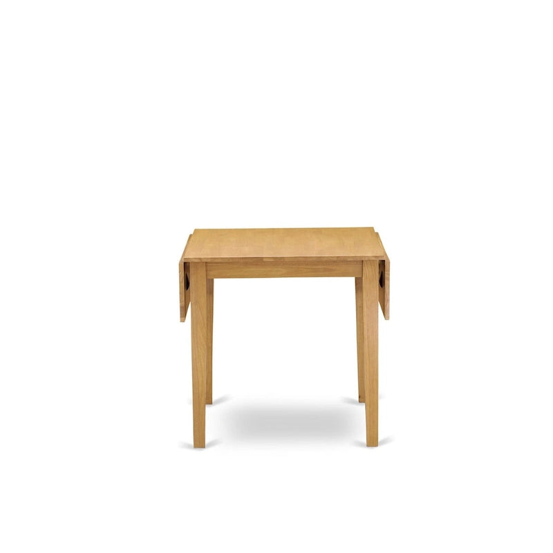 East West Furniture 3 Piece Dining Table Set- a Rectangle Kitchen Table and 2 Limelight Linen Fabric Upholstered Chairs, Oak