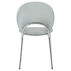 LeisureMod Opulent Plastic Dining Side Chair in Chrome Base
