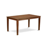 East West Furniture Dining Room Set Consists of a Rectangle Kitchen Table and Upholstered Chairs, Mahogany (Pieces Options)