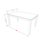 East West Furniture Dining Room Set Consists of a Rectangle Kitchen Table and Upholstered Chairs, Mahogany (Pieces Options)