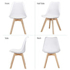 Yaheetech Set of 4 Dining Chairs with Modern Soft Padded