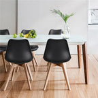 Yaheetech Set of 4 Dining Chairs with Modern Soft Padded