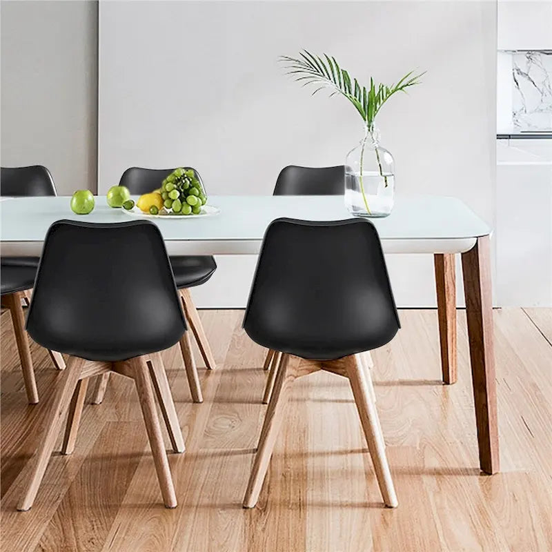 Yaheetech Set of 4 Dining Chairs with Modern Soft Padded