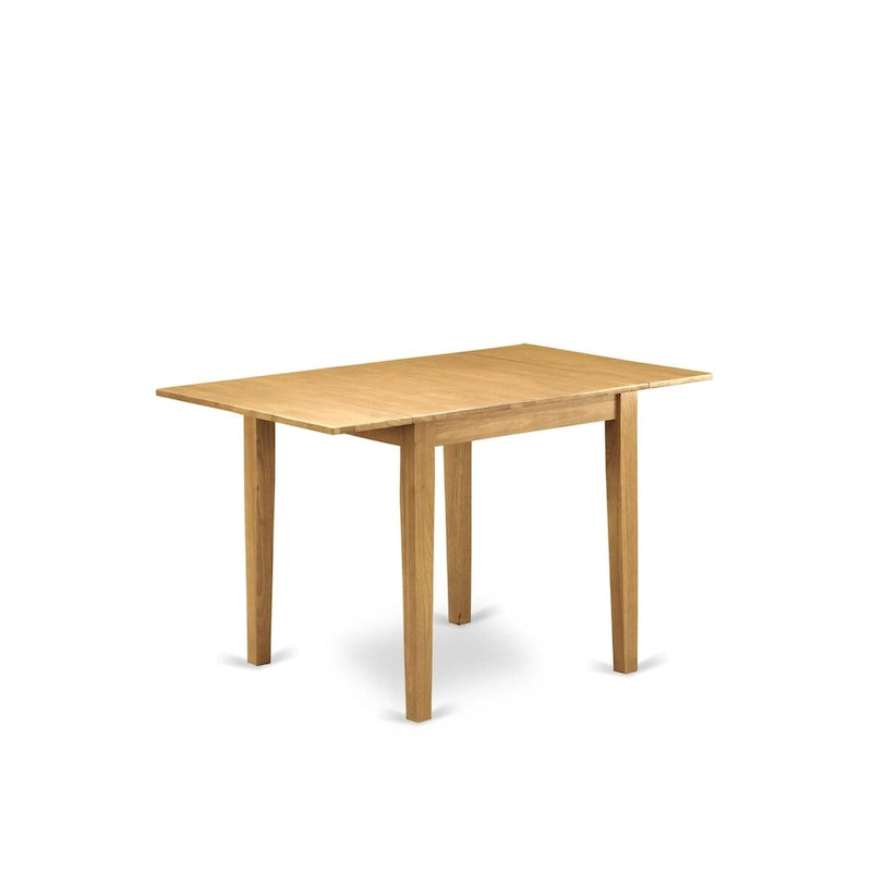 East West Furniture Dining Table Set- a Rectangle Dining Room Table and Faux Leather Chairs, Oak (Pieces Option)