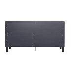 60-in Modern Matte Black 4 Door Wooden Sideboard Buffet Server Accent Storage Cabinet