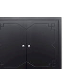 60-in Modern Matte Black 4 Door Wooden Sideboard Buffet Server Accent Storage Cabinet