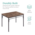 Javlergo Modern 5-pieces Dining Table Set with 4 Chairs, Kitchen Dining Room Table Set for 4, Brown