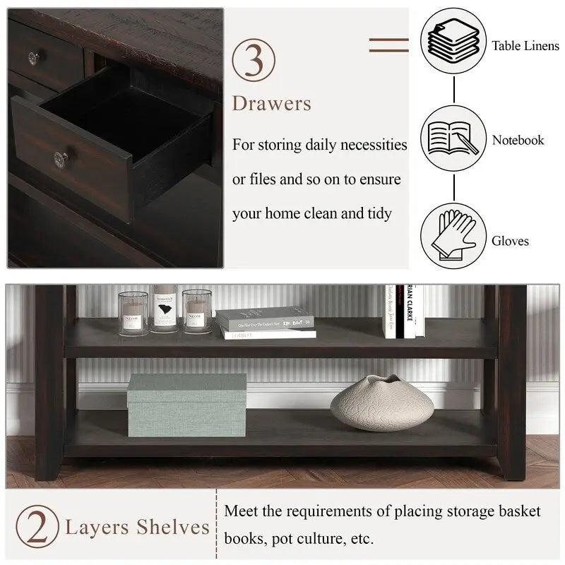 Modern Solid Wood Sofa Table