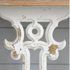 Vintage Wood Console Table with Brown Top