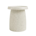 Vera Side Table Indoor/Outdoor Stone White w/ Gold Flakes