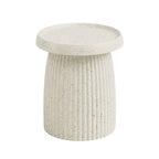 Vera Side Table Indoor/Outdoor Stone White w/ Gold Flakes