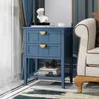 American Style Side Table End Table with 2 Drawer