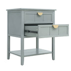 American Style Side Table End Table with 2 Drawer