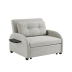 Scarboro Grey Upholstered Wide Convertible Bed