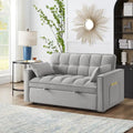 Convertible Loveseat with Adjustable Backrest and Storage Pockets