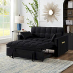 Convertible Loveseat with Adjustable Backrest and Storage Pockets