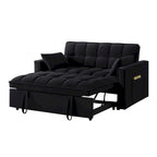 Convertible Loveseat with Adjustable Backrest and Storage Pockets