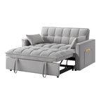 Convertible Loveseat with Adjustable Backrest and Storage Pockets