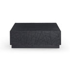 Modrest Kenda Modern Black Oak Square Coffee Table With Storage