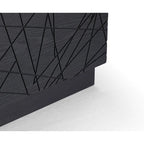 Modrest Kenda Modern Black Oak Square Coffee Table With Storage