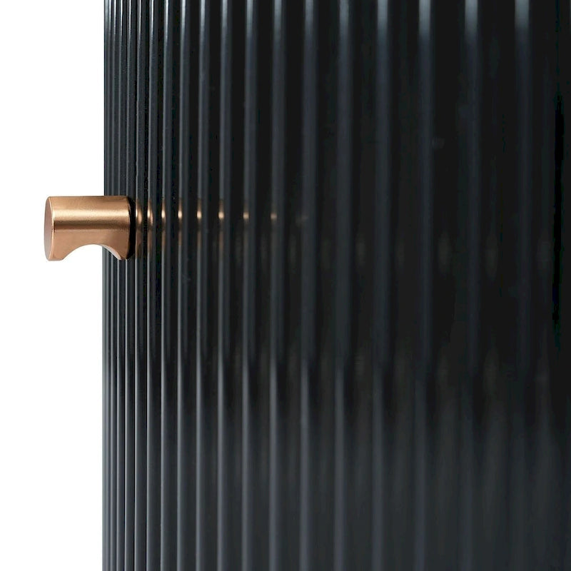 Modern Round Coffee Table with 2 Large Drawers Storage Accent Table with Marble-patterned Tabletop