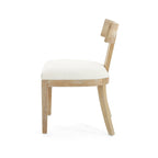 Fescue Fabric and Rubberwood Slat Back Upholstered Dining Chair (Set of 2) by Christopher Knight Home