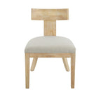 Fescue Fabric and Rubberwood Slat Back Upholstered Dining Chair (Set of 2) by Christopher Knight Home