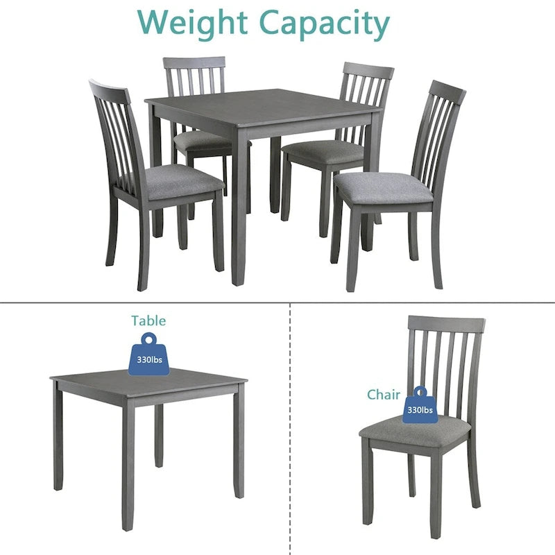 Wooden Dining Rectangular Table set for 4,Kitchen Dining Table