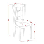 East West Furniture 5 Piece Dinette Set- an Oval Dining Room Table and 4 Kitchen Dining Chairs, Buttermilk & Cherry