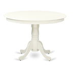 East West Furniture Dining Table Set- a Wooden Table and Linen Fabric Dining Room Chairs