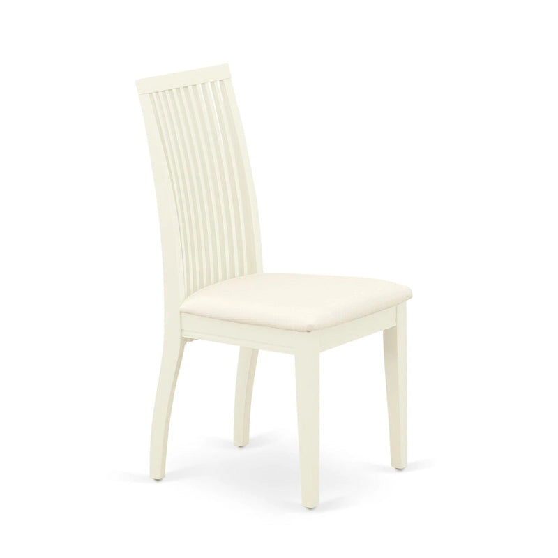 East West Furniture Dining Table Set- a Wooden Table and Linen Fabric Dining Room Chairs