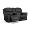 Crew Leather Power Reclining Zero Gravity Loveseat with Console, Power Headrests & Lumbar by Flexsteel