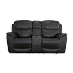 Crew Leather Power Reclining Zero Gravity Loveseat with Console, Power Headrests & Lumbar by Flexsteel
