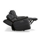 Crew Leather Power Reclining Zero Gravity Loveseat with Console, Power Headrests & Lumbar by Flexsteel