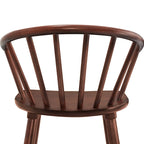 Set of 2 Counter Height 24.in Bar Stools for Kitchen Island with Solid Wood and Spindle Back Barstool