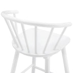 Set of 2 Counter Height 24.in Bar Stools for Kitchen Island with Solid Wood and Spindle Back Barstool