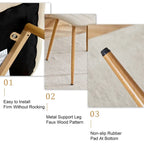 Linen Upholstered Metal Leg Side Chair (Set of 4)