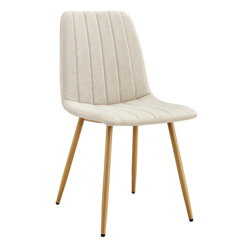 Linen Upholstered Metal Leg Side Chair (Set of 4)